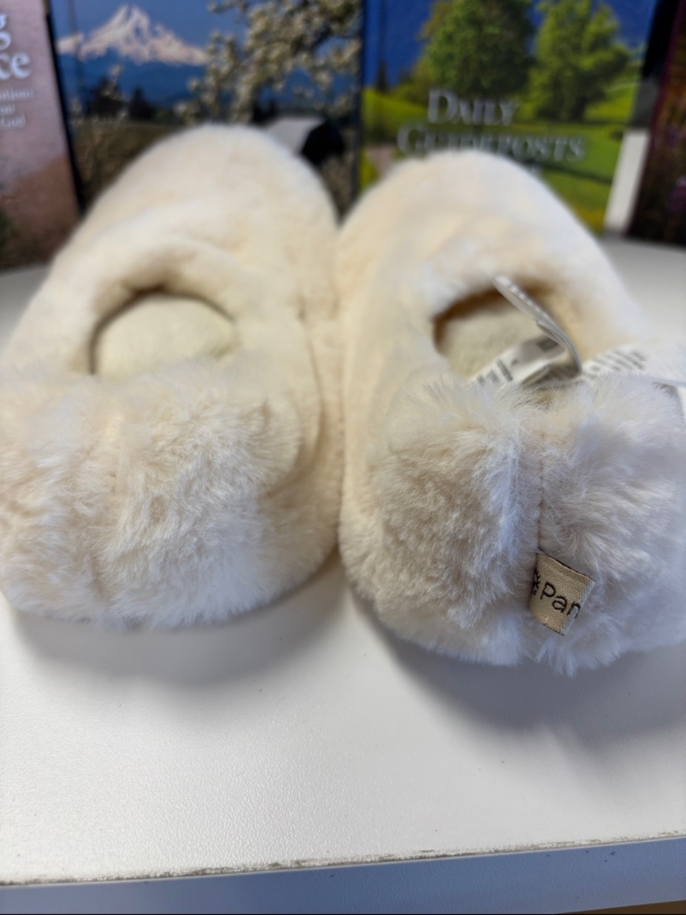 Plush Faux-Fur Cream Women’s Slipper - Unbranded